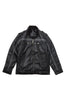 Jacket Boy - Vegan Leather Moto Jacket With Grey Stripe